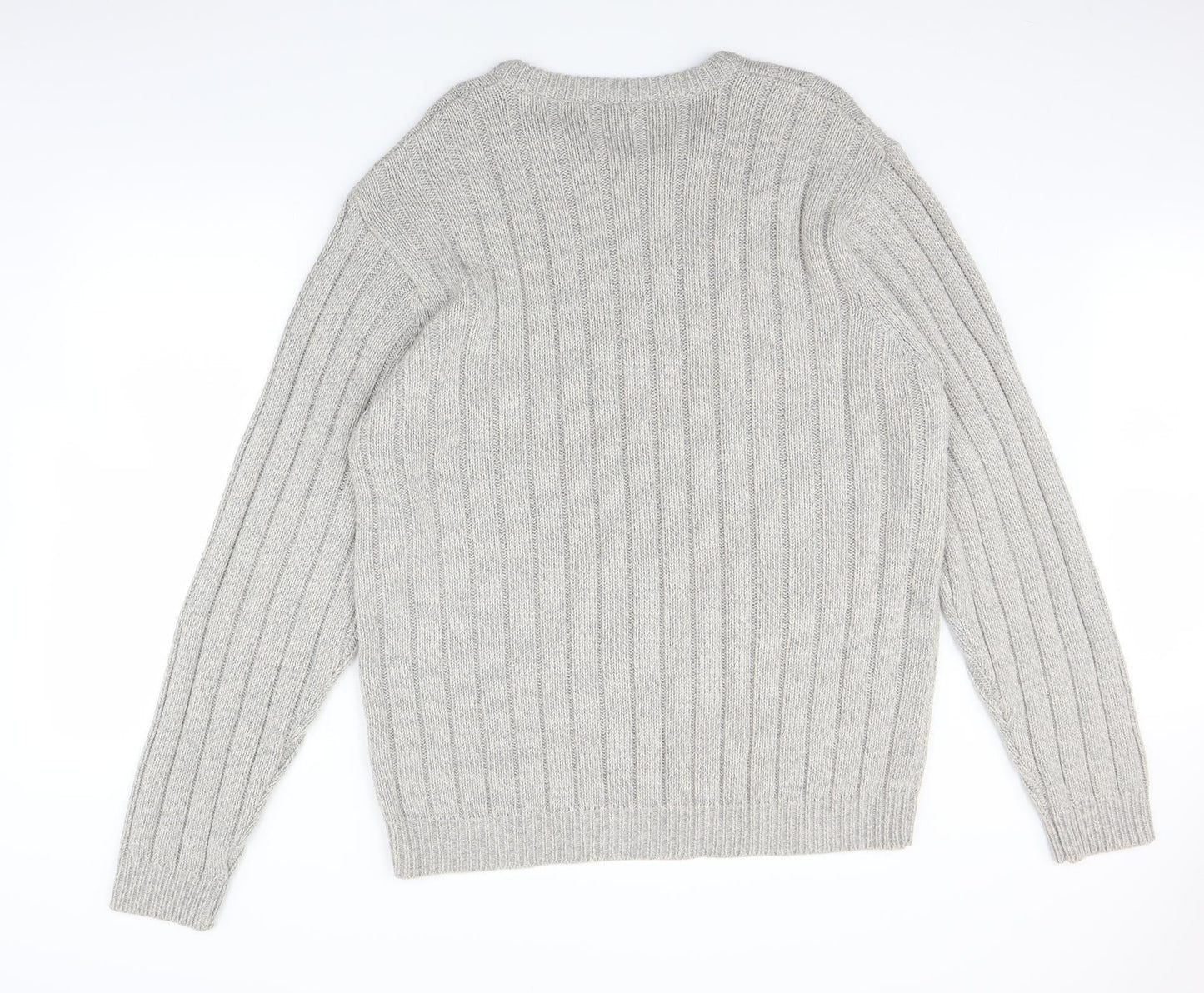 South Bay Mens Grey  Knit Pullover Jumper Size L