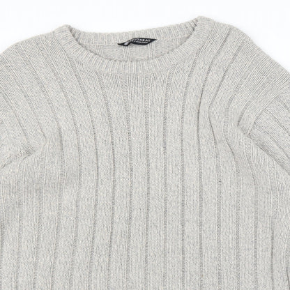 South Bay Mens Grey  Knit Pullover Jumper Size L