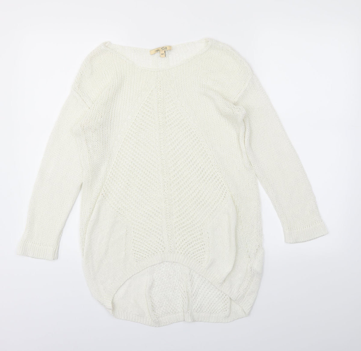 Next Womens Ivory   Tunic Jumper Size 10