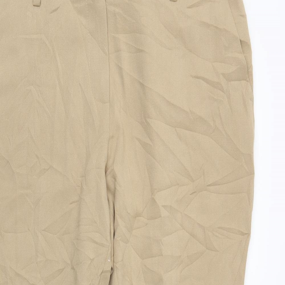 Womens UK Size 14 M&S Regular Fit  Beige Trousers