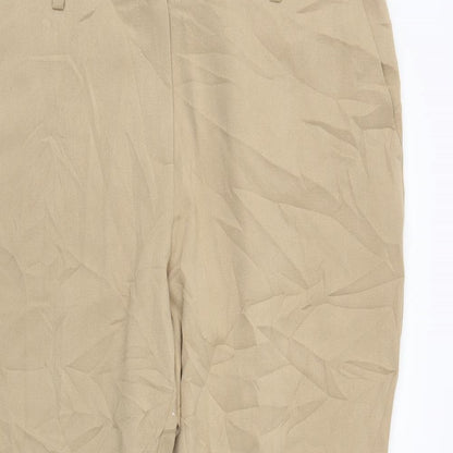 Womens UK Size 14 M&S Regular Fit  Beige Trousers