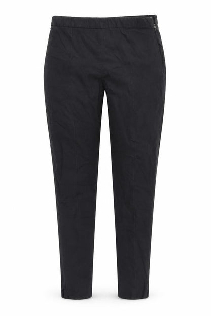 Front view of ASOS women’s black trousers, size UK 8, 25-inch leg