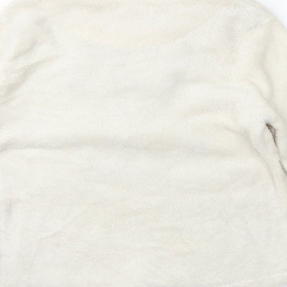 Love To Lounge Womens Ivory Solid  Capri Pyjama Top Size M