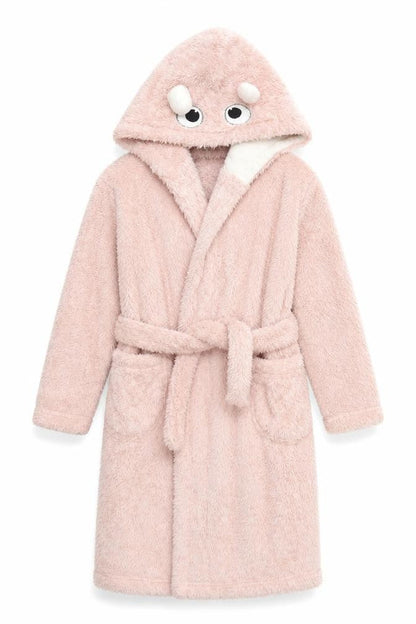 M&Co Girls Pink Solid  Capri Robe Size 9-10 Years