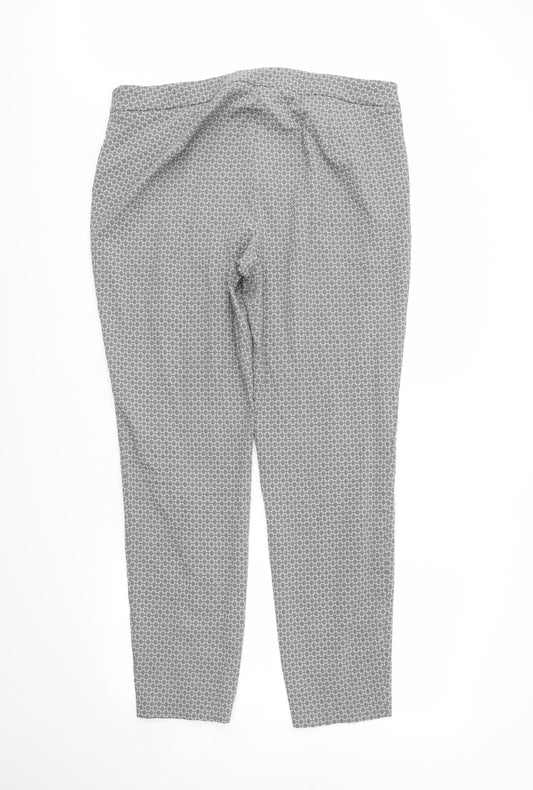 M&s Womens Grey   Trousers  Size 16 L28 in