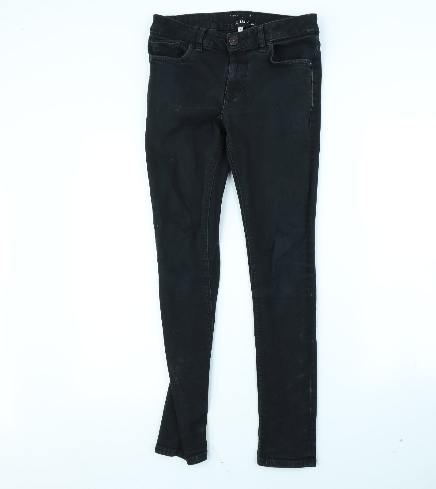 Womens UK Size 28 in Preworn Regular Fit Skinny Black Jeans