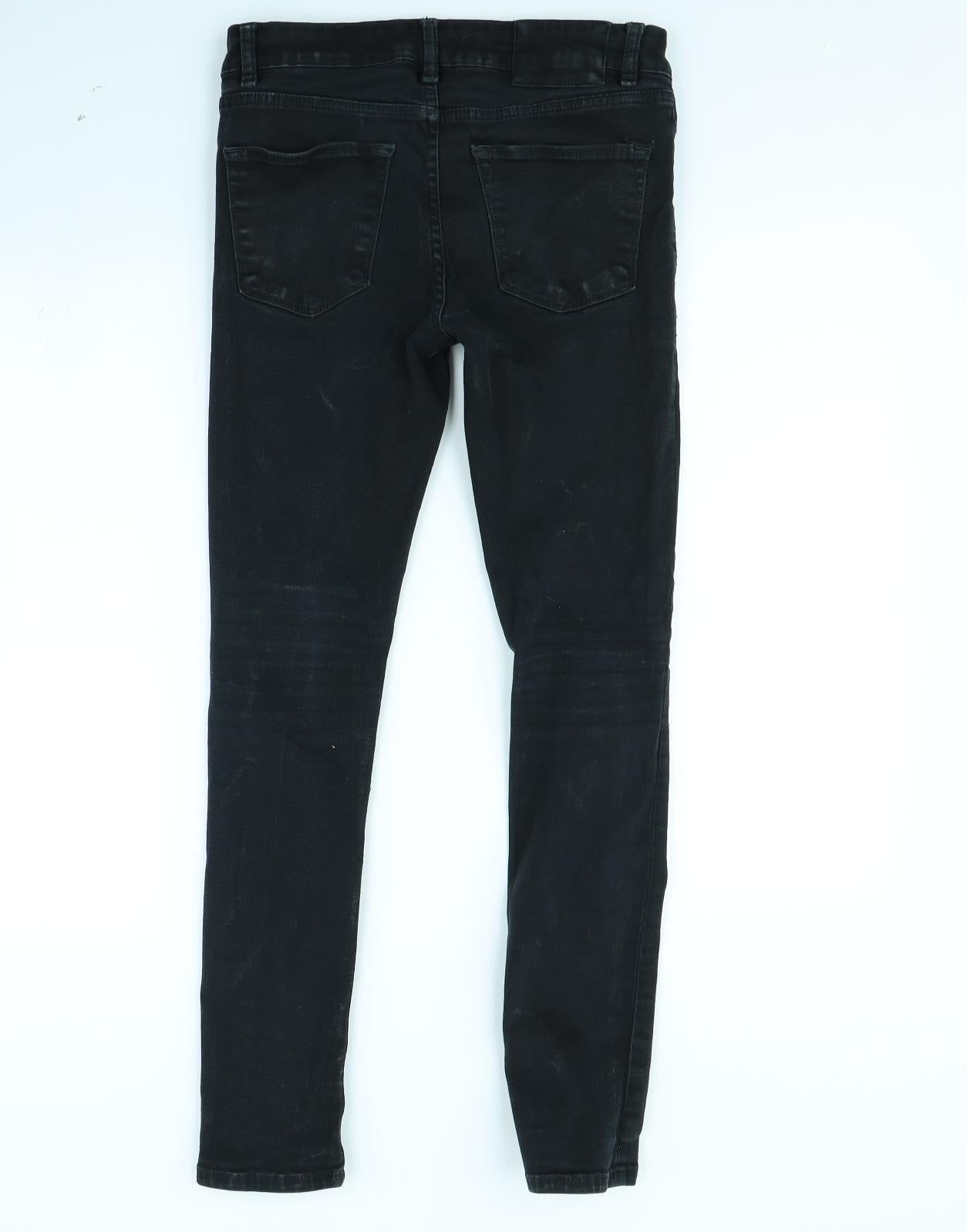 Womens UK Size 28 in Preworn Regular Fit Skinny Black Jeans
