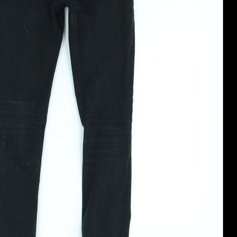 Womens UK Size 28 in Preworn Regular Fit Skinny Black Jeans