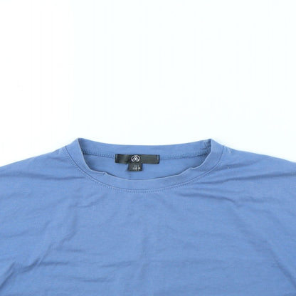 Womens UK Size 8 Missguided Blue Cropped T-Shirt