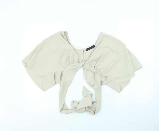 Womens UK Size 6 Edge Street Beige Basic Blouse
