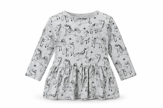 NEXT Girls Grey Spotted  Fit & Flare  Size 2 Years