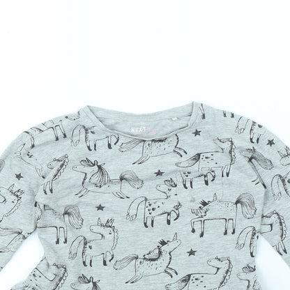NEXT Girls Grey Spotted  Fit & Flare  Size 2 Years