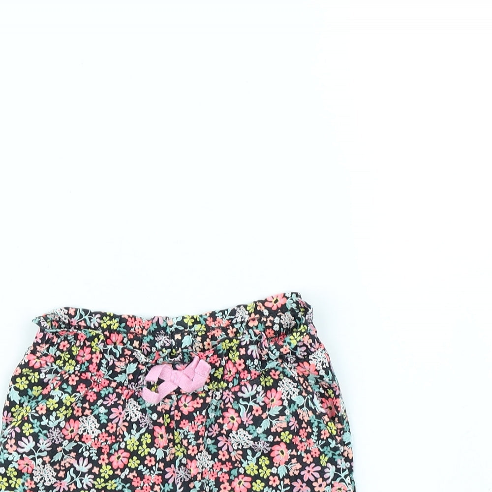 H&M Girls Multicoloured Floral  Culotte Shorts Size 2 Years