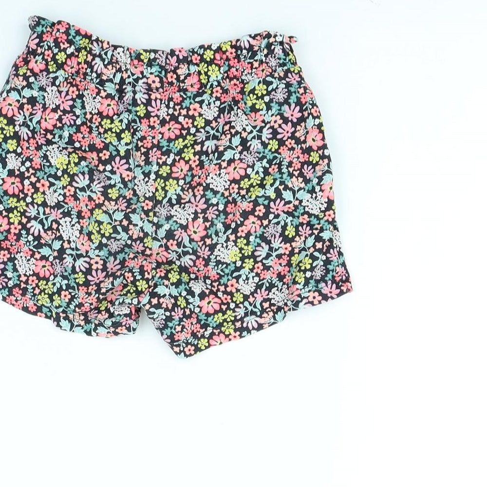H&M Girls Multicoloured Floral  Culotte Shorts Size 2 Years