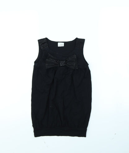 NEXT Girls Black   Basic Tank Size 7 Years