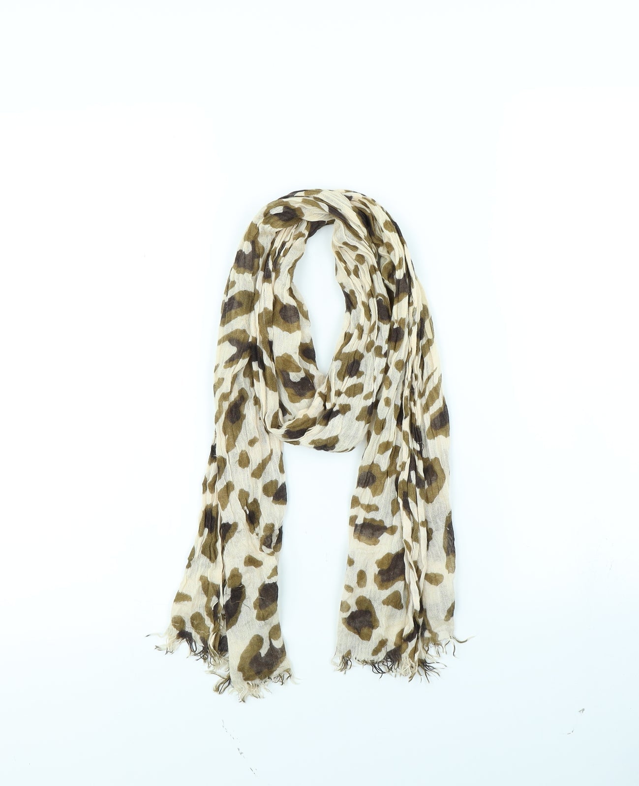 Preworn Womens Brown Animal Print   Scarf