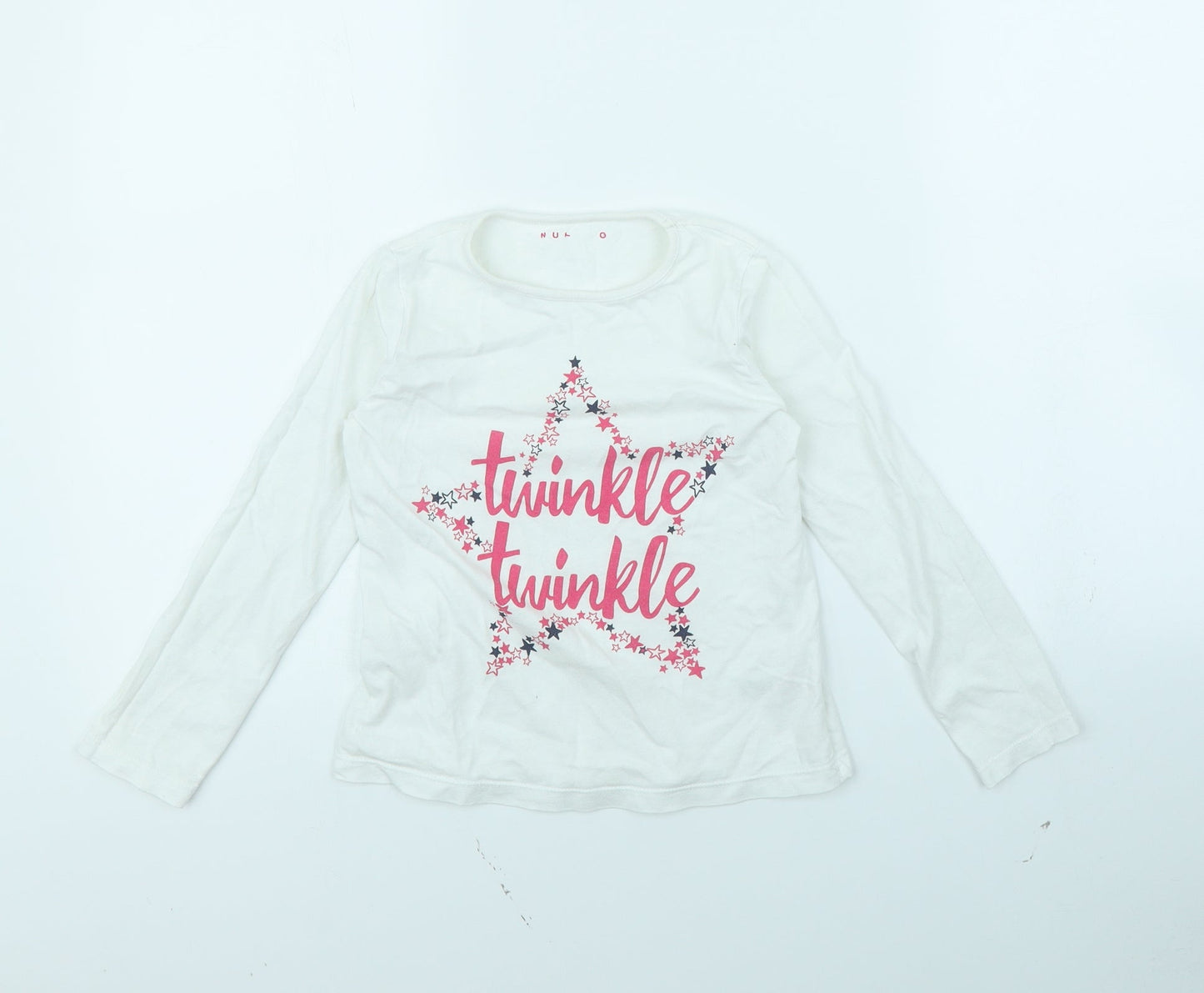 Nutmeg Girls White   Basic T-Shirt Size 7 Years