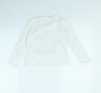 Nutmeg Girls White   Basic T-Shirt Size 7 Years