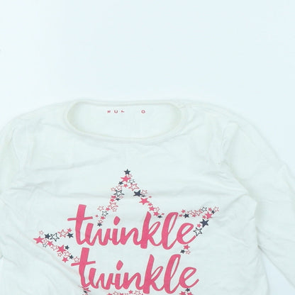 Nutmeg Girls White   Basic T-Shirt Size 7 Years