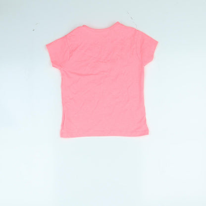 YD Girls Pink   Basic T-Shirt Size 7 Years