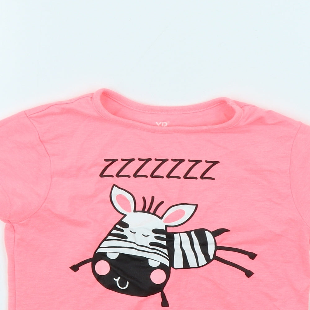 YD Girls Pink   Basic T-Shirt Size 7 Years