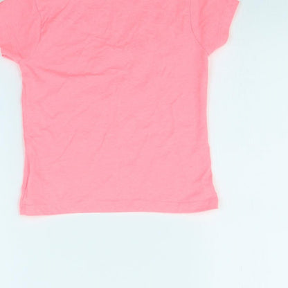 YD Girls Pink   Basic T-Shirt Size 7 Years