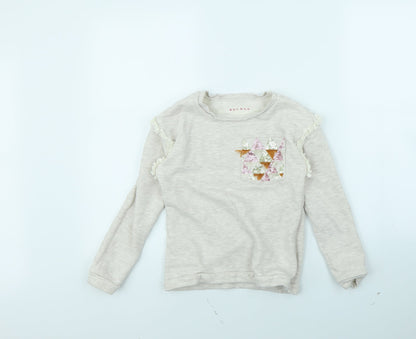 Nutmeg Girls Beige   Pullover Jumper Size 9 Years