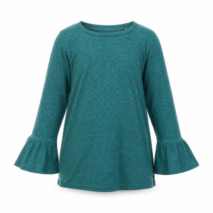 Front view of Next girls’ green basic t-shirt, size 7, years