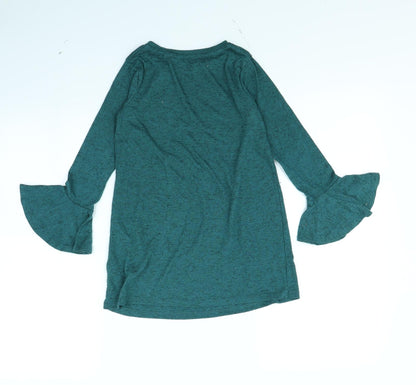 Back view of Next girls’ green basic t-shirt, size 7, years