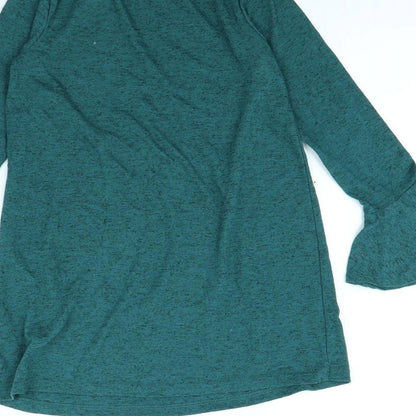 Brand and care label for Next girls’ green basic t-shirt, size 7, years