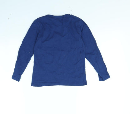 H&M Girls Blue   Basic T-Shirt Size 4 Years  - Emoji