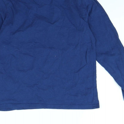 H&M Girls Blue   Basic T-Shirt Size 4 Years  - Emoji