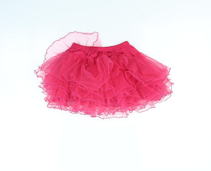 Preworn Girls Pink   Flare Skirt Size S