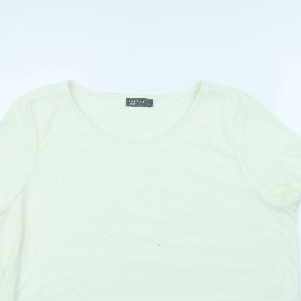 Papaya Womens Beige   Basic Blouse Size 20