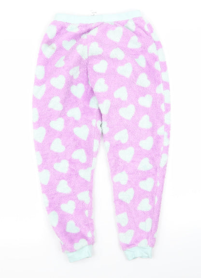 George Girls Pink    Lounge Pants Size 7 Years  - heart