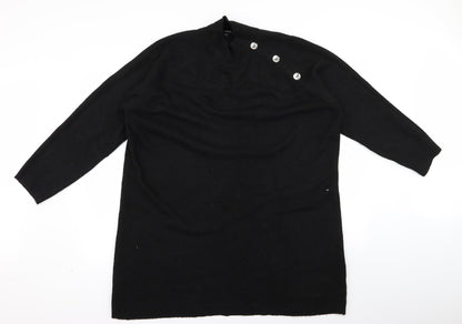 pracocks Womens Black   Pullover Jumper Size XL