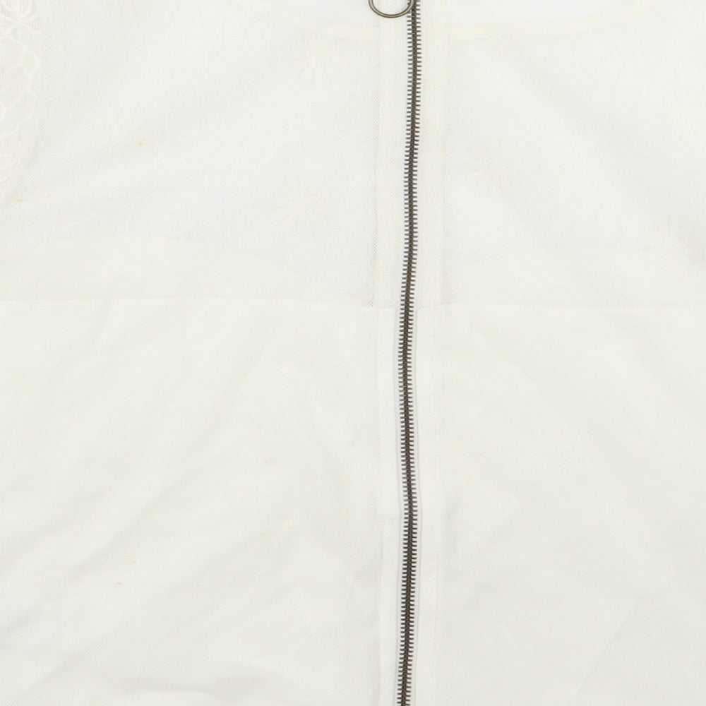 Womens UK Size 12 limited White Basic T-Shirt