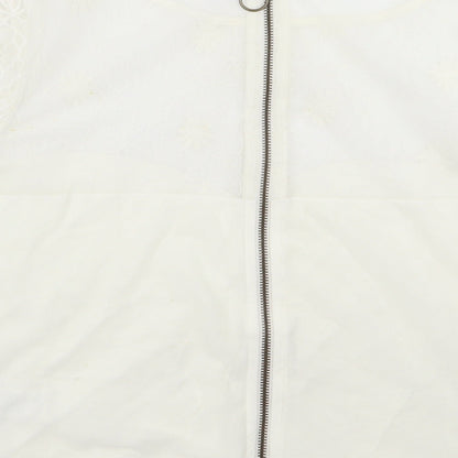 Womens UK Size 12 limited White Basic T-Shirt