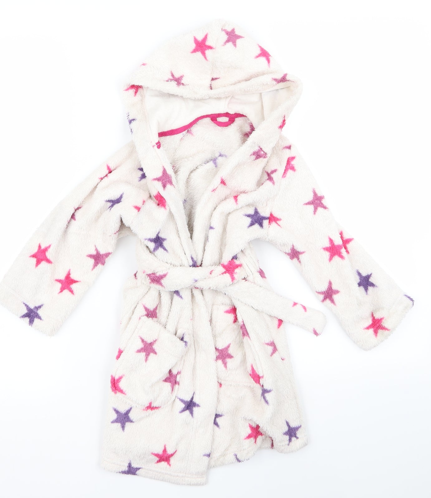 m&s Girls White Floral  Cami Robe Size 2 Years