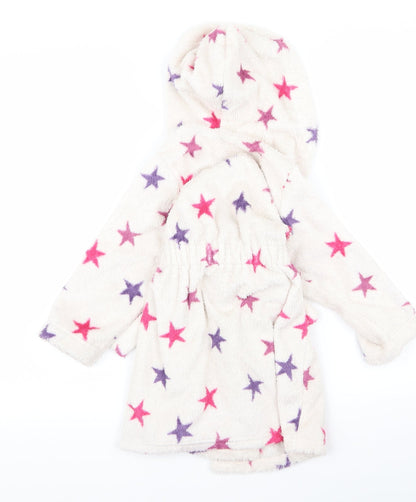 m&s Girls White Floral  Cami Robe Size 2 Years