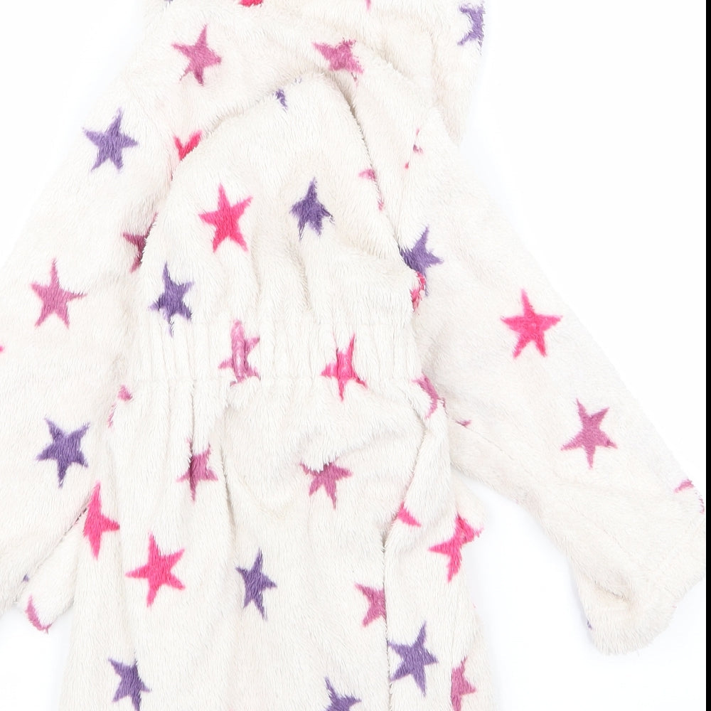 m&s Girls White Floral  Cami Robe Size 2 Years