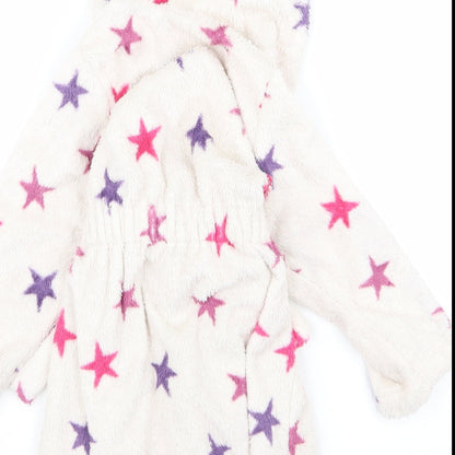 m&s Girls White Floral  Cami Robe Size 2 Years