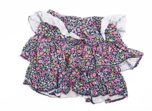 H&M Womens Multicoloured Floral Rayon Flare Set Size 14
