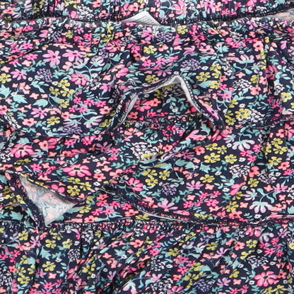 H&M Womens Multicoloured Floral Rayon Flare Set Size 14