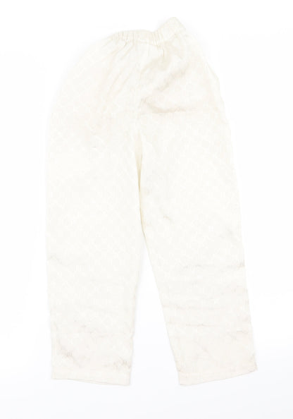 River Island Girls White   Capri Trousers Size 5 Years