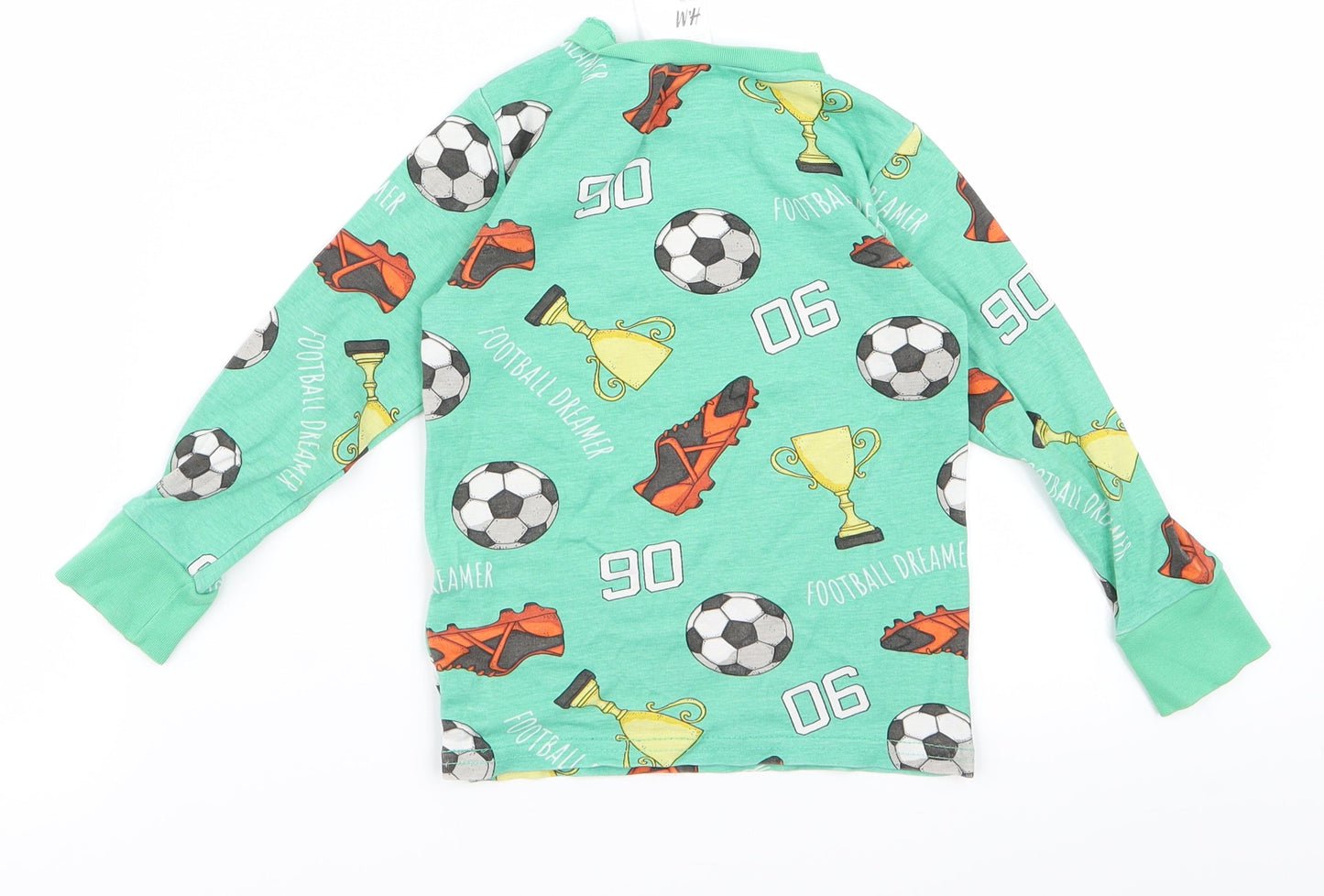 H&M Baby Green  Rayon Basic T-Shirt Size 12 Months  - football
