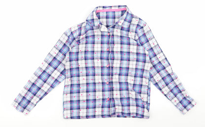Additional front view of George girls’ blue basic button-up, size 8, years