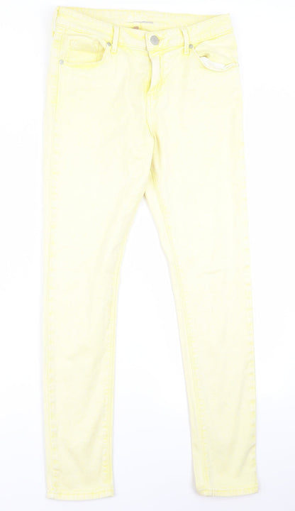Womens UK Size 30 Moto Regular Fit  Yellow Trousers