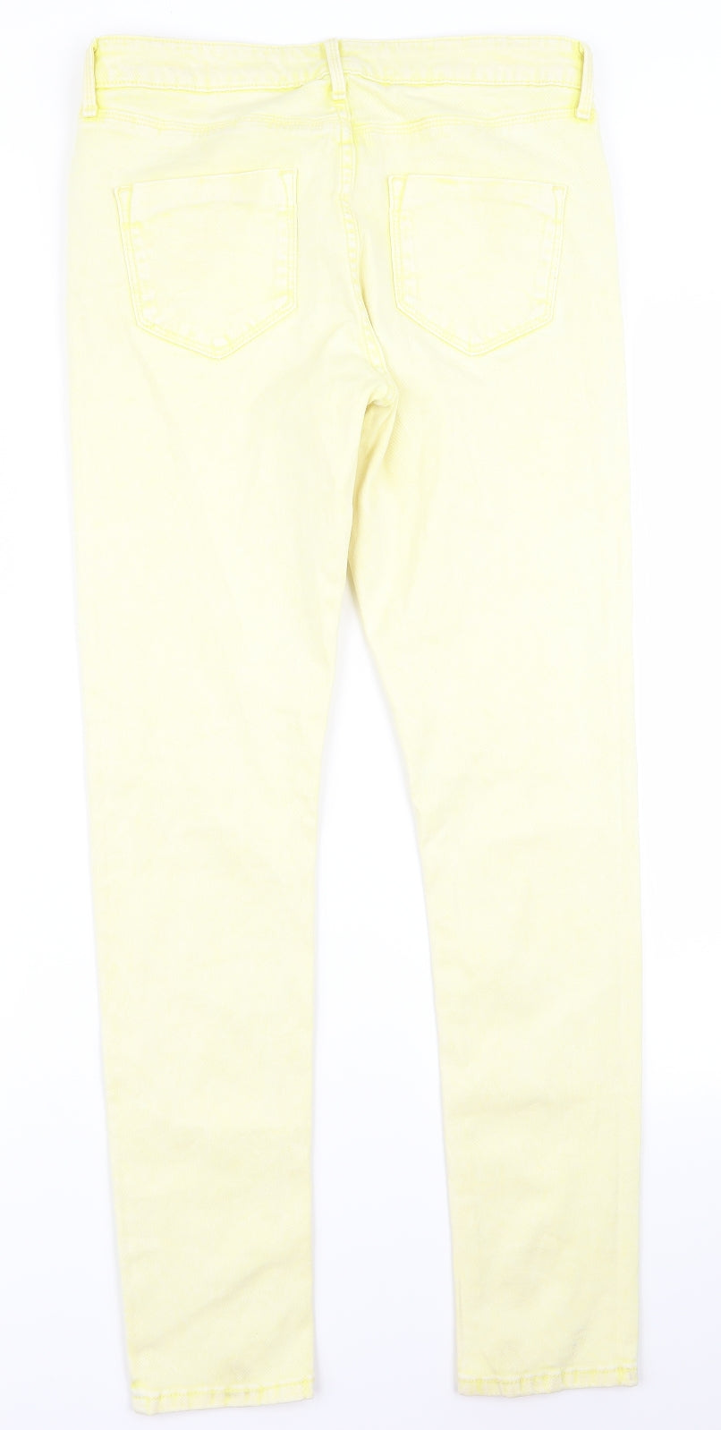 Womens UK Size 30 Moto Regular Fit  Yellow Trousers