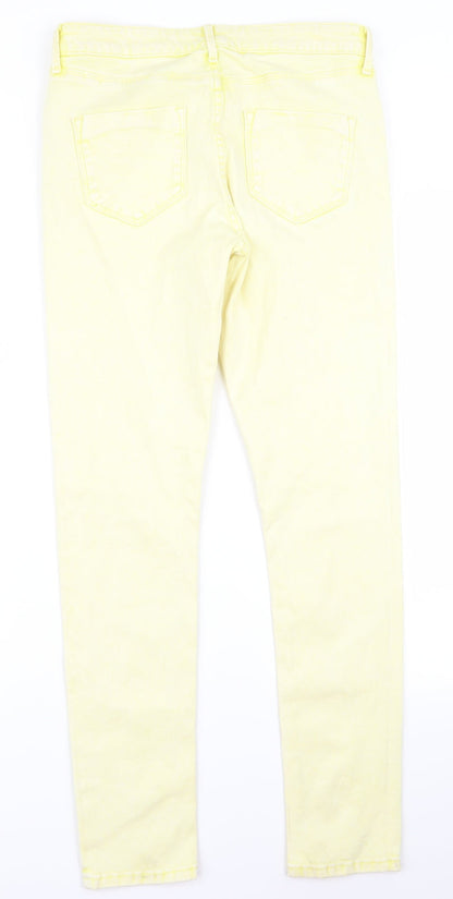 Womens UK Size 30 Moto Regular Fit  Yellow Trousers